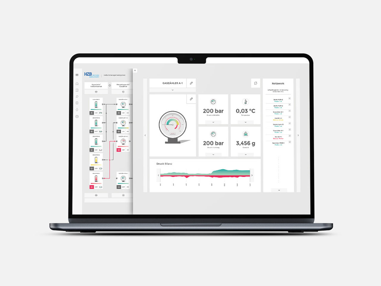 Macbook_Air_Mockup_SLF helmholtz user interface heliummanagementsystem mit rechts geöffnetem untermenue auf laptop