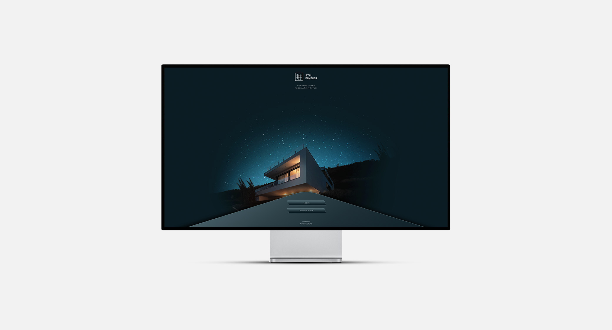 avantecture stilfinder login screen auf mac